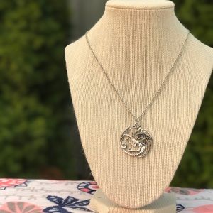Game of Thrones House Targaryen Necklace Silver